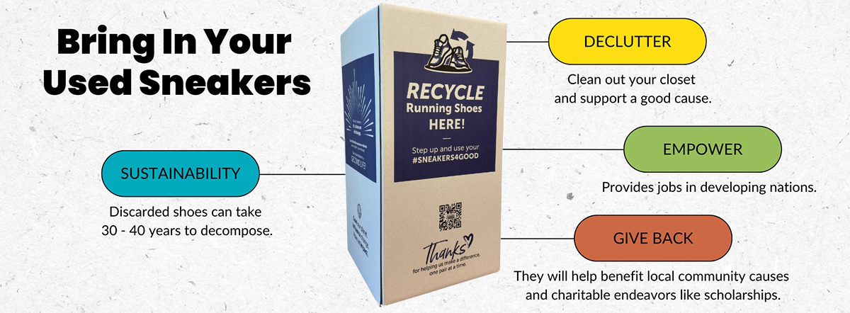 Bring in your used sneakers box