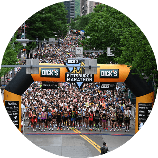 Pittsburgh Marathon Runners use their Sneakers4Good to support Kids of STEEL through a sneaker collection.